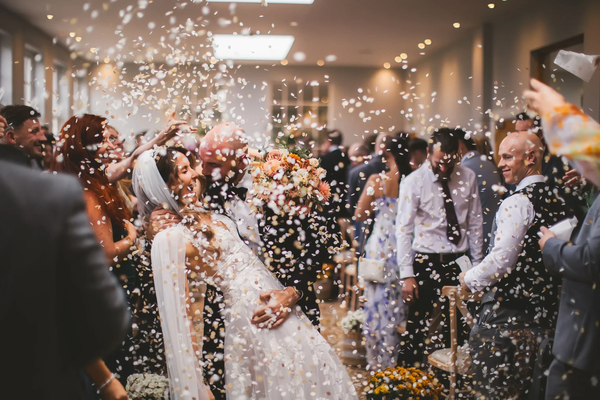 Wedding celebration at Bredenbury Court Barns, chosen by couples from Bristol