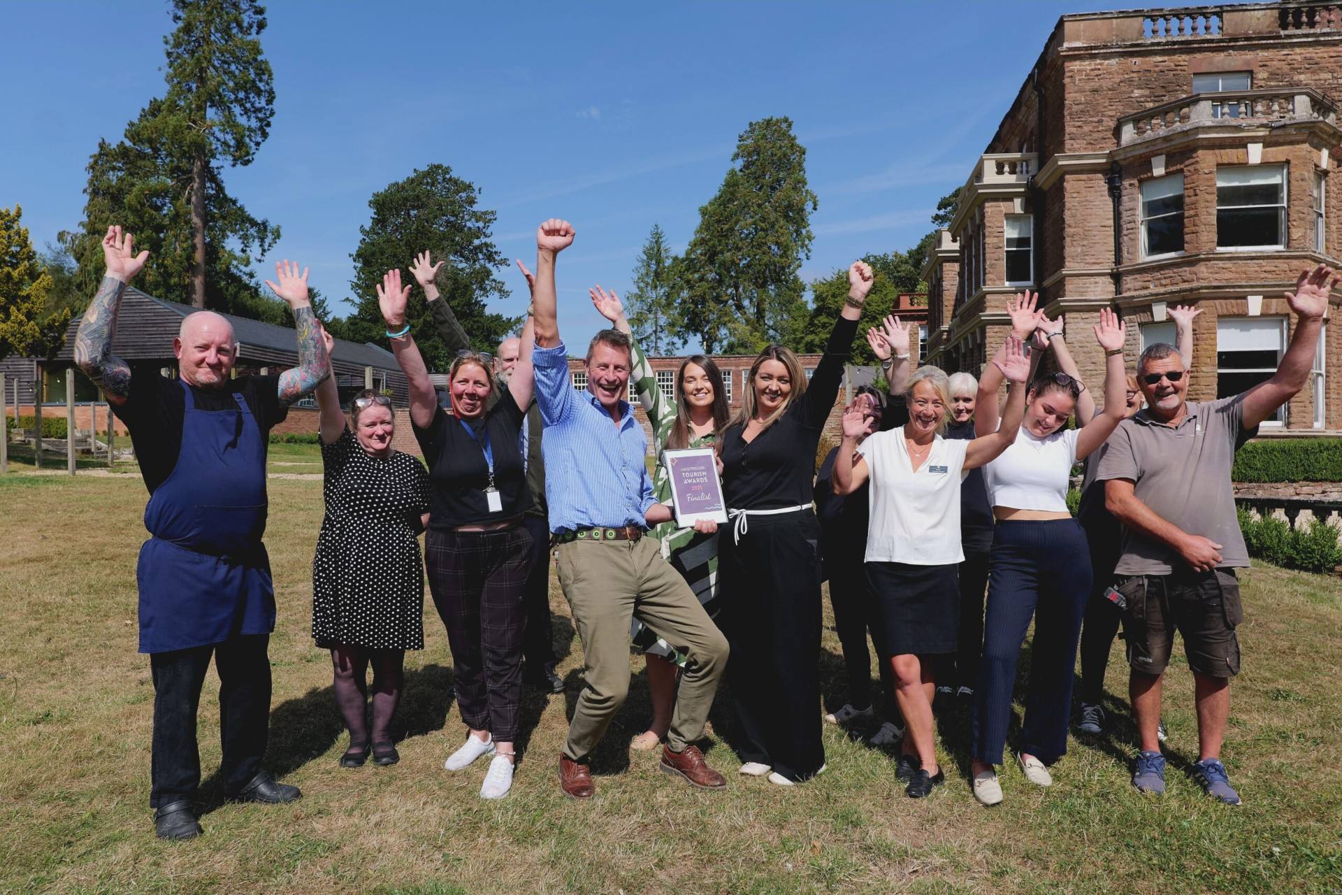 The Bredenbury Court Barns team celebrating with their Herefordshire awards