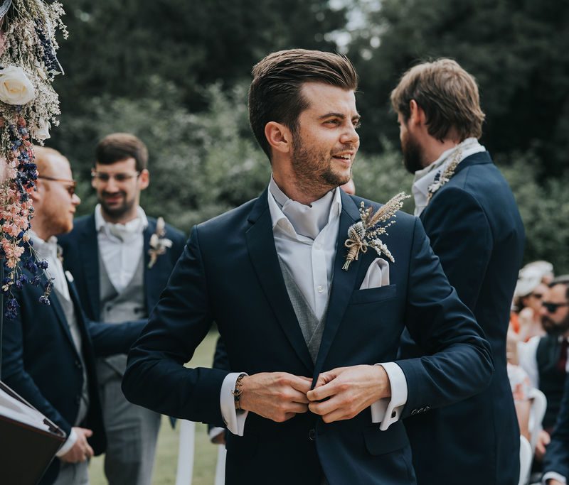 Grant Stevens: Grey and Navy hybrid wedding suit